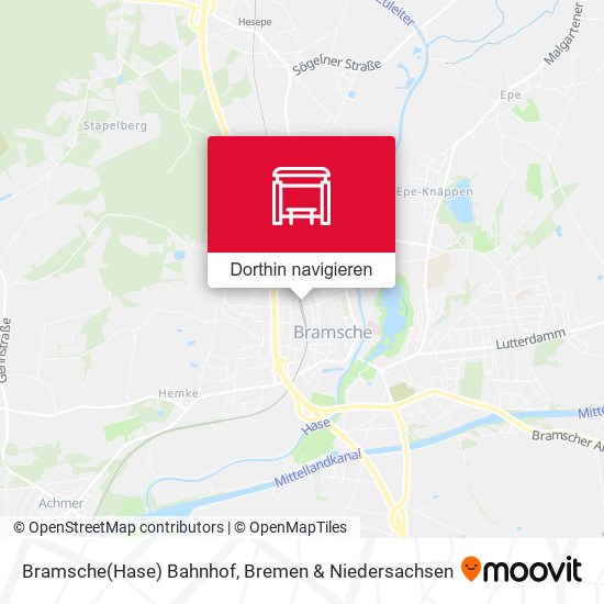 Bramsche(Hase) Bahnhof Karte