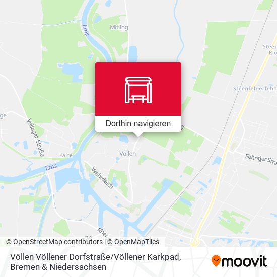 Völlen Völlener Dorfstraße / Völlener Karkpad Karte