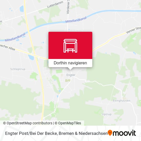 Engter Post/Bei Der Becke Karte