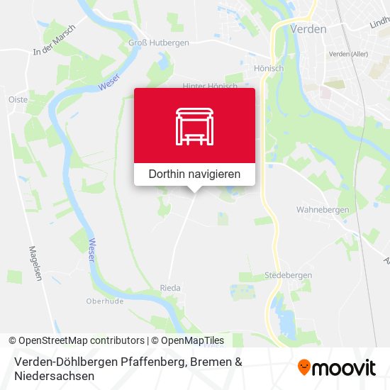 Verden-Döhlbergen Pfaffenberg Karte