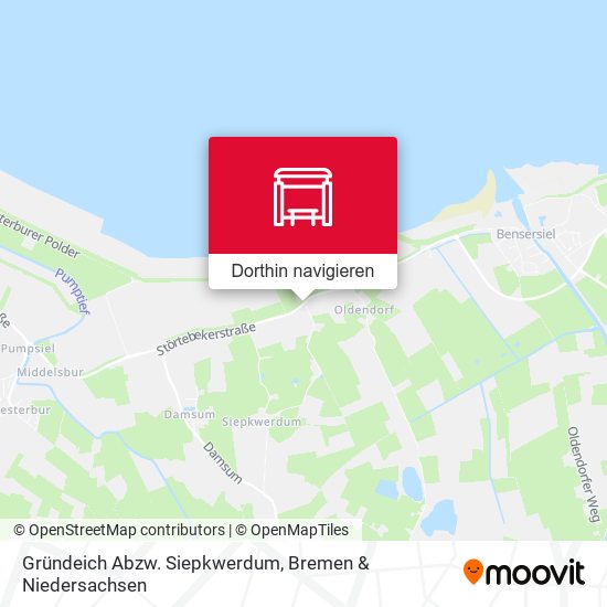 Gründeich Abzw. Siepkwerdum Karte