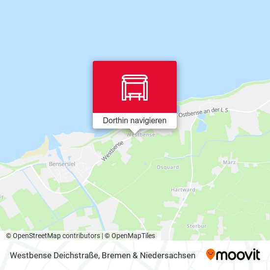 Westbense Deichstraße Karte