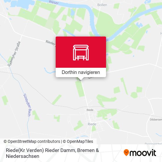 Riede(Kr Verden) Rieder Damm Karte