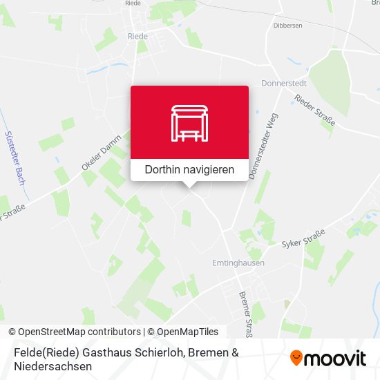 Felde(Riede) Gasthaus Schierloh Karte