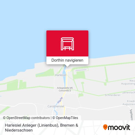 Harlesiel Anleger (Linienbus) Karte