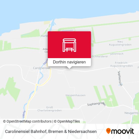 Carolinensiel Bahnhof Karte