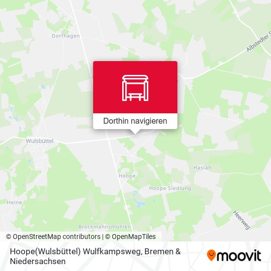 Hoope(Wulsbüttel) Wulfkampsweg Karte