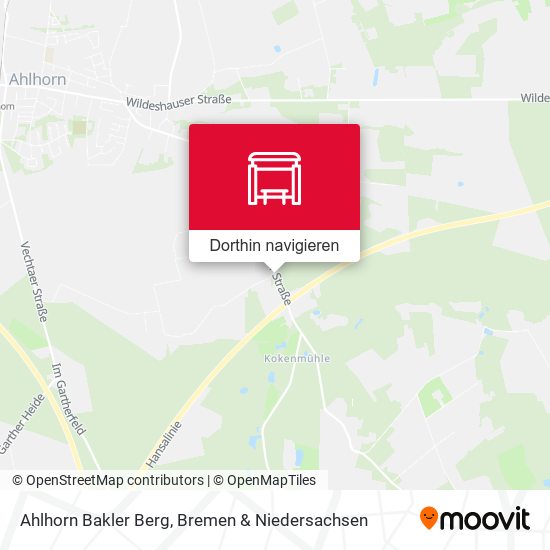 Ahlhorn Bakler Berg Karte