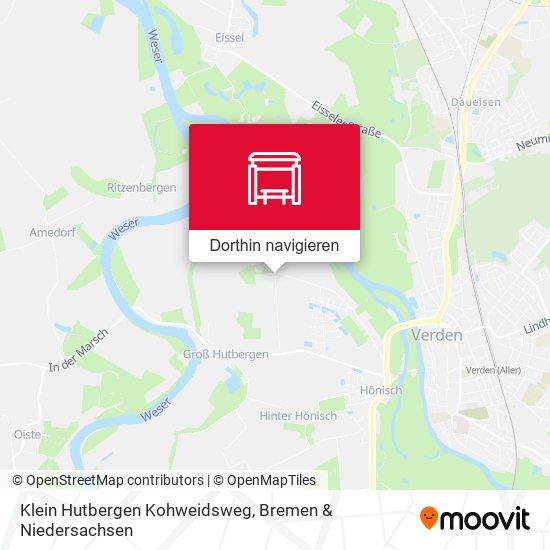 Klein Hutbergen Kohweidsweg Karte