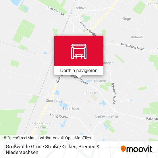 Großwolde Grüne Straße/Kölken Karte