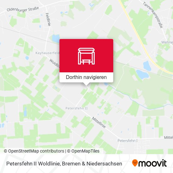 Petersfehn II Woldlinie Karte