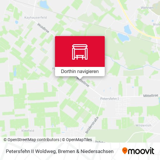 Petersfehn II Woldweg Karte