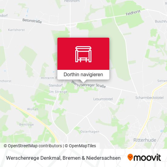 Werschenrege Denkmal Karte