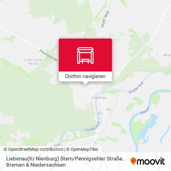 Liebenau(Kr Nienburg) Stern / Pennigsehler Straße Karte