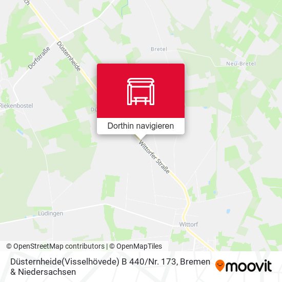 Düsternheide(Visselhövede) B 440 / Nr. 173 Karte