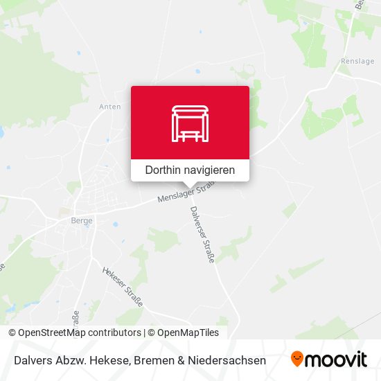 Dalvers Abzw. Hekese Karte