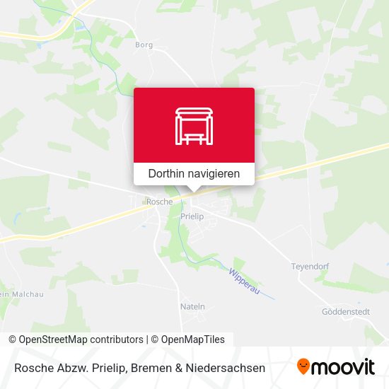 Rosche Abzw. Prielip Karte