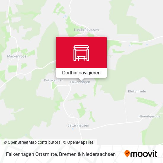Falkenhagen Ortsmitte Karte