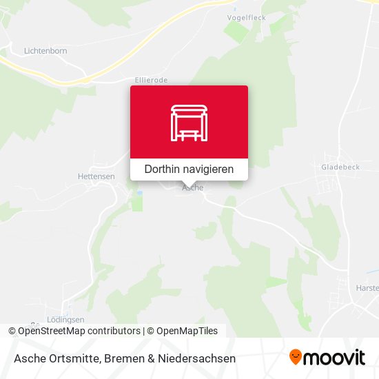 Asche Ortsmitte Karte