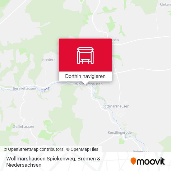 Wöllmarshausen Spickenweg Karte