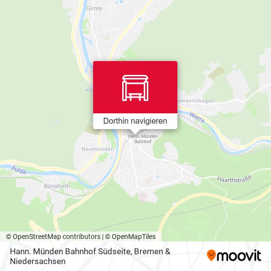 Hann. Münden Bahnhof Südseite Karte