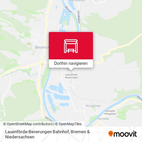 Lauenförde-Beverungen Bahnhof Karte