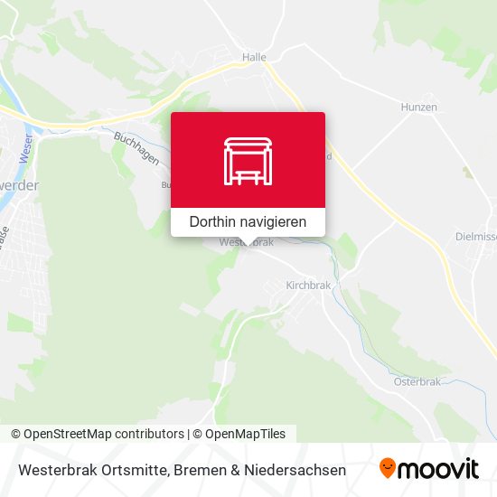 Westerbrak Ortsmitte Karte