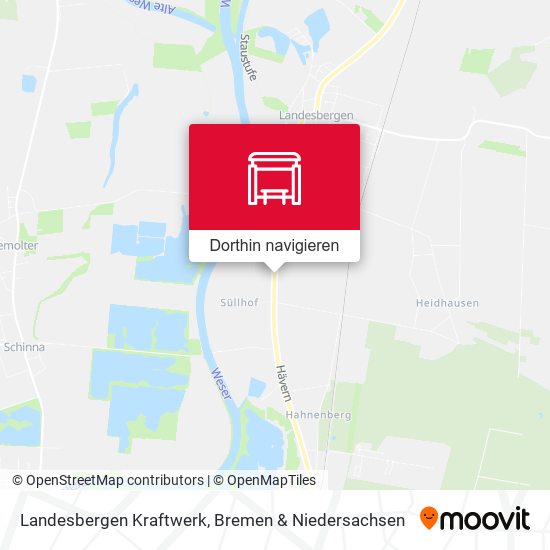 Landesbergen Kraftwerk Karte