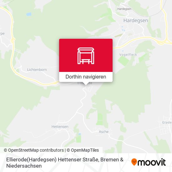Ellierode(Hardegsen) Hettenser Straße Karte