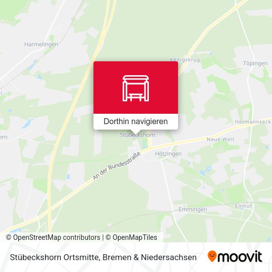 Stübeckshorn Ortsmitte Karte