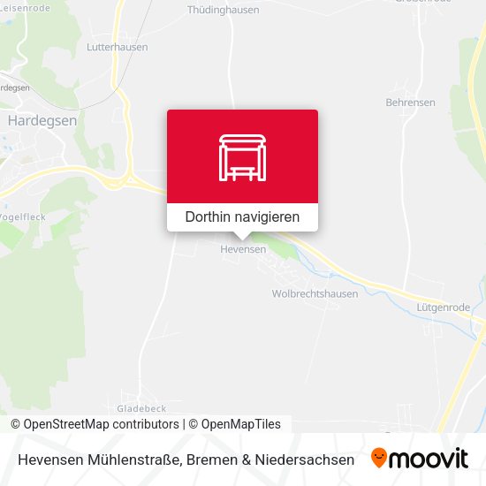 Hevensen Mühlenstraße Karte