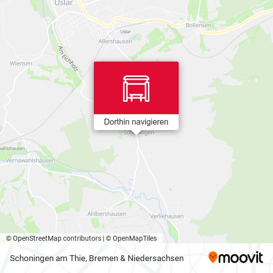 Schoningen am Thie Karte
