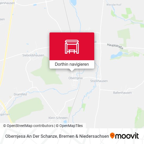 Obernjesa An Der Schanze Karte
