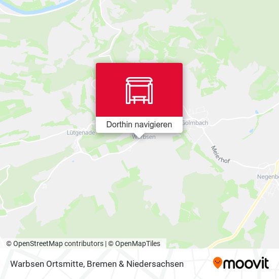 Warbsen Ortsmitte Karte
