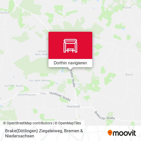 Brake(Dötlingen) Ziegeleiweg Karte