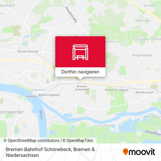 Bremen Bahnhof Schönebeck Karte
