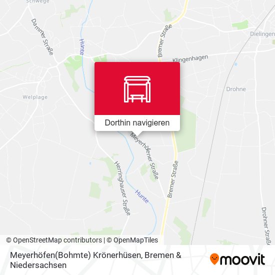 Meyerhöfen(Bohmte) Krönerhüsen Karte