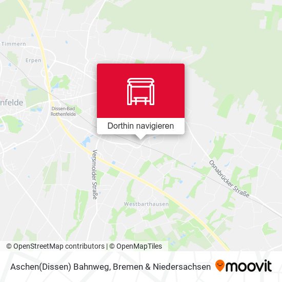 Aschen(Dissen) Bahnweg Karte