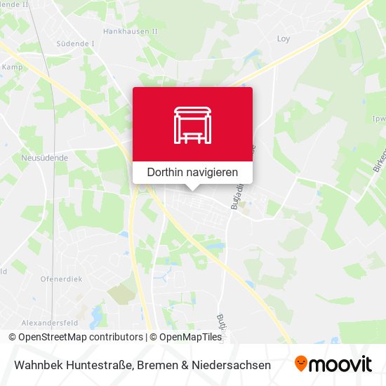 Wahnbek Huntestraße Karte