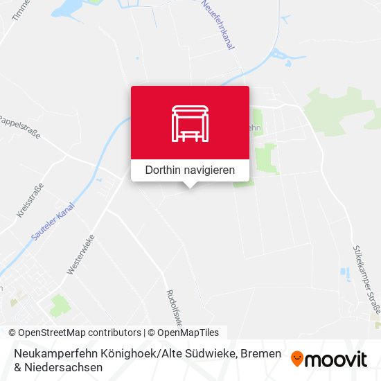 Neukamperfehn Könighoek / Alte Südwieke Karte