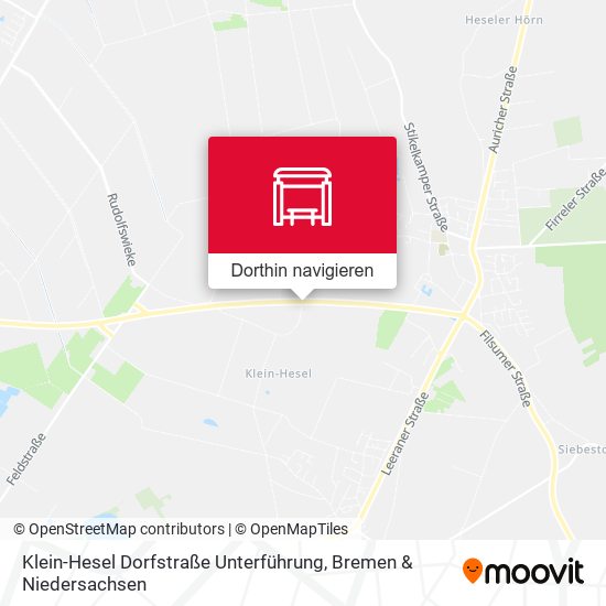 Klein-Hesel Dorfstraße Unterführung Karte