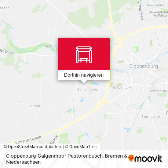 Cloppenburg-Galgenmoor Pastorenbusch Karte