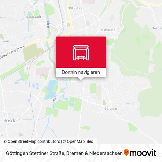 Göttingen Stettiner Straße Karte