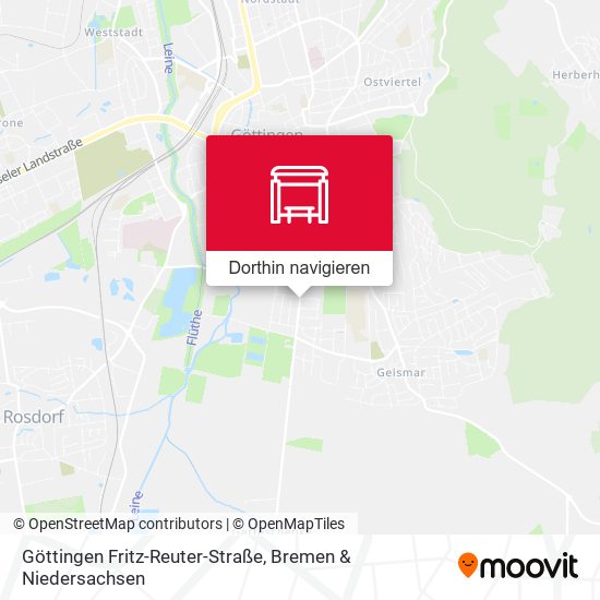 Göttingen Fritz-Reuter-Straße Karte