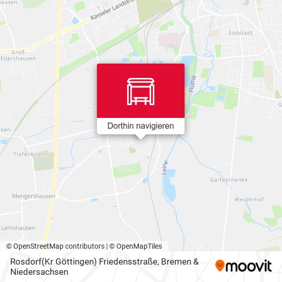 Rosdorf(Kr Göttingen) Friedensstraße Karte