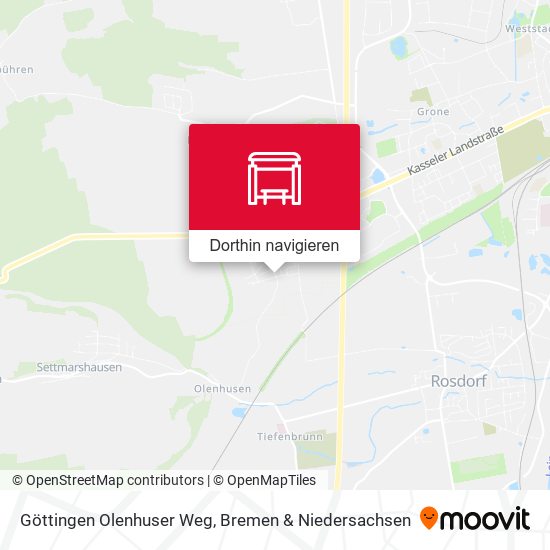 Göttingen Olenhuser Weg Karte