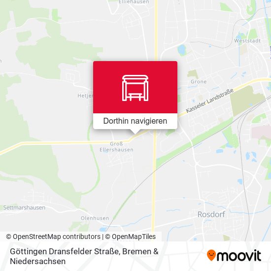 Göttingen Dransfelder Straße Karte
