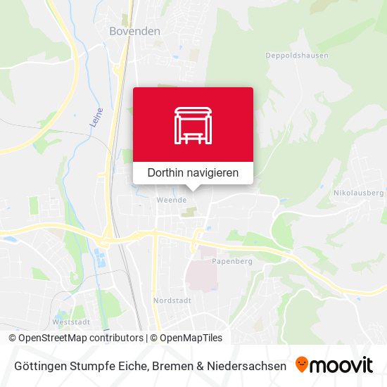 Göttingen Stumpfe Eiche Karte
