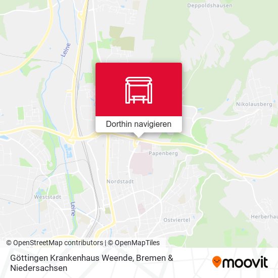 Göttingen Krankenhaus Weende Karte