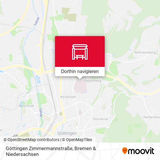 Göttingen Zimmermannstraße Karte